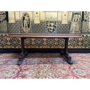 Art Nouveau Style Mahogany Bistro Table 