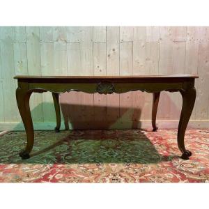Table à l'Italienne De Style Louis XV En Chêne 