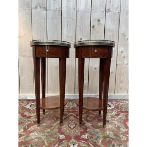 Paire De Tables De Chevets De Style Directoire - Louis XVI