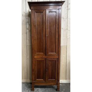 Narrow Empire Period Walnut Wardrobe 