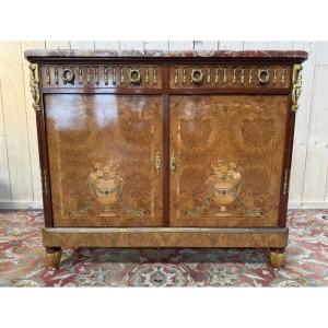 Louis XVI Style Sideboard In Marquetry 