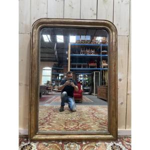 Miroir époque Louis Philippe à la feuille d'or 140x100 cm