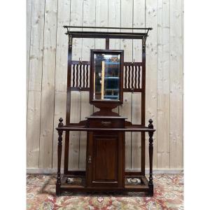 English Wardrobe In Solid Mahogany 