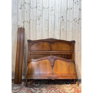Louis XVI Style Carved Walnut Basket Bed