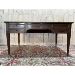Bureau plat de style Louis XVI - Directoire en acajou 