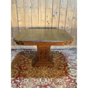 Art Deco Period Dining Table In Solid Oak 