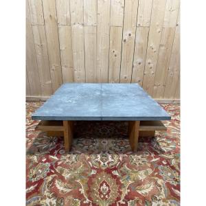 Table basse en frêne et zinc "The Conran Shop Paris"