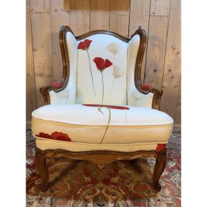 Louis XV Style Wingback Chair