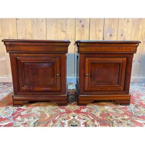 Pair Of Louis Philippe Style Bedside Tables