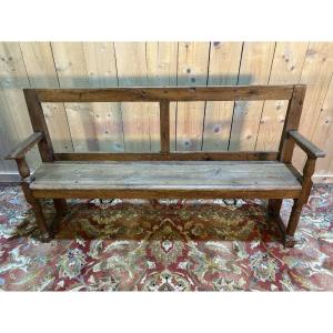 Antique Wooden Bench – Rustic Workmanship – 19th / Early 20th Century