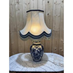 Large Dutch Delftware Lamp 