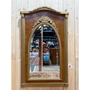 Art Deco Period Mirror In Painted Wood 