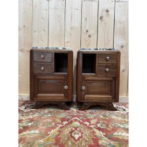 Pair Of Art Deco Bedside Tables