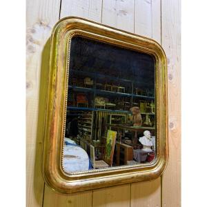 Louis XVI Style Mirror In Wood And Gilded Stucco