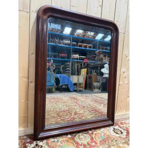 Miroir époque Louis Philippe en acajou au mercure