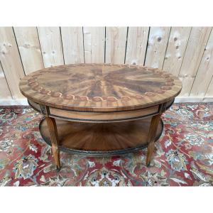 Table basse ovale de style Louis XVI