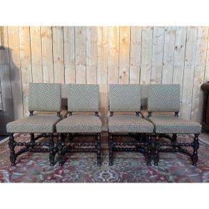 Set Of 8 Louis XIII-style Chairs