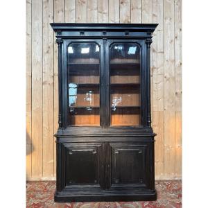 Buffet deux - corps Napoléon III en bois noirci 