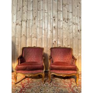 Pair Of Louis XV-style Gondola Armchairs