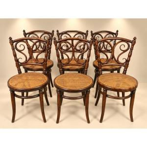 6 Restored Josias Eissler & Söhne Bistro Chairs