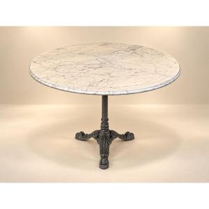 Table ronde de bistrot en marbre