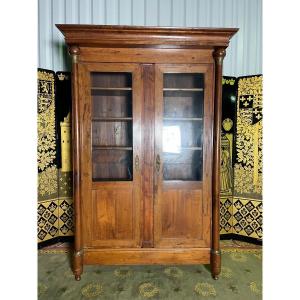 Bookcase - Walnut Empire Period Display Case 