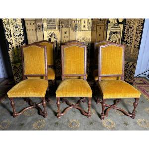 Suite Of 6 Louis XIII Style Chairs