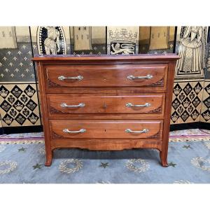 Art Nouveau Chest Of Drawers In Cherry