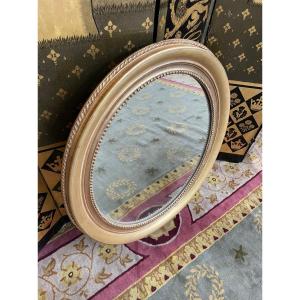 Louis XVI Oval Mirror With Gold Leaf