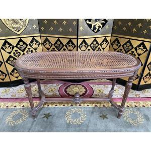 Cane Louis XVI Style Piano Bench