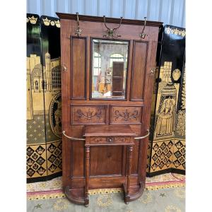 Napoleon III Walnut Entrance Cloakroom