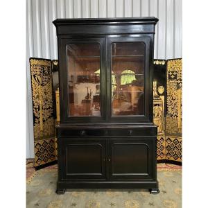 Buffet Two Corps Louis Philippe In Blackened Wood