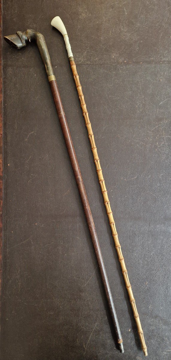 Set Of 2 Canes End Of 19th Early 20th 