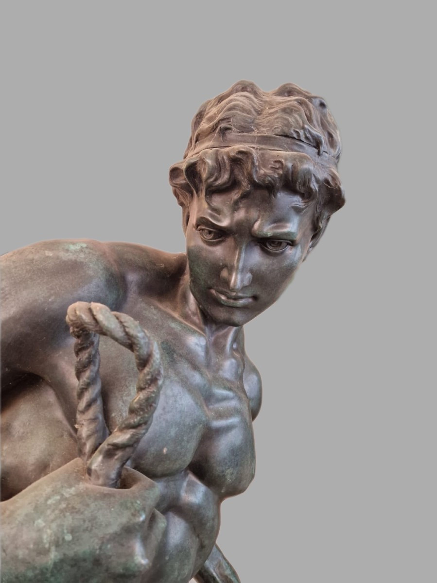 "hercules Slaying The Nemean Lion" Monumental Bronze By Hippolyte Rubin -photo-5