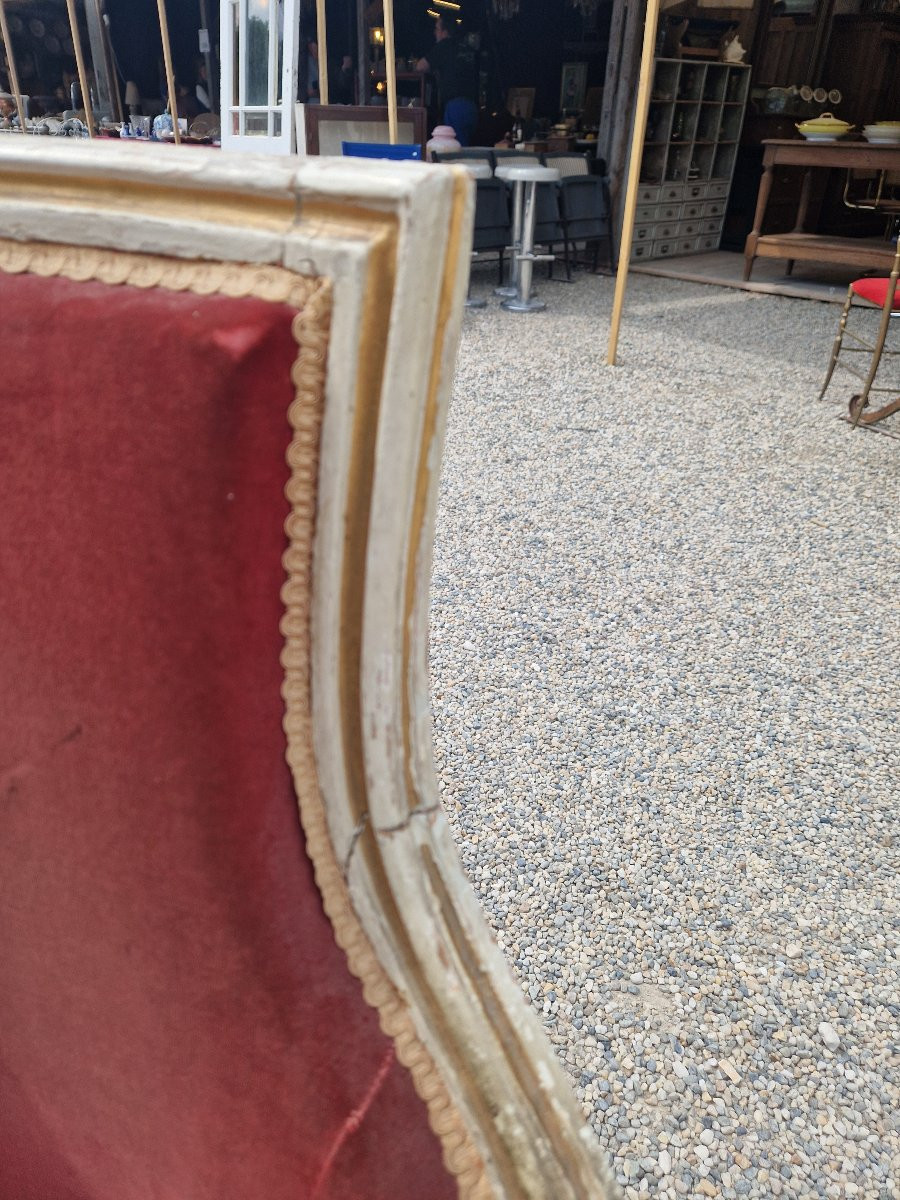 Bergère Laquée Louis XVI, 18ème Siècle. -photo-4