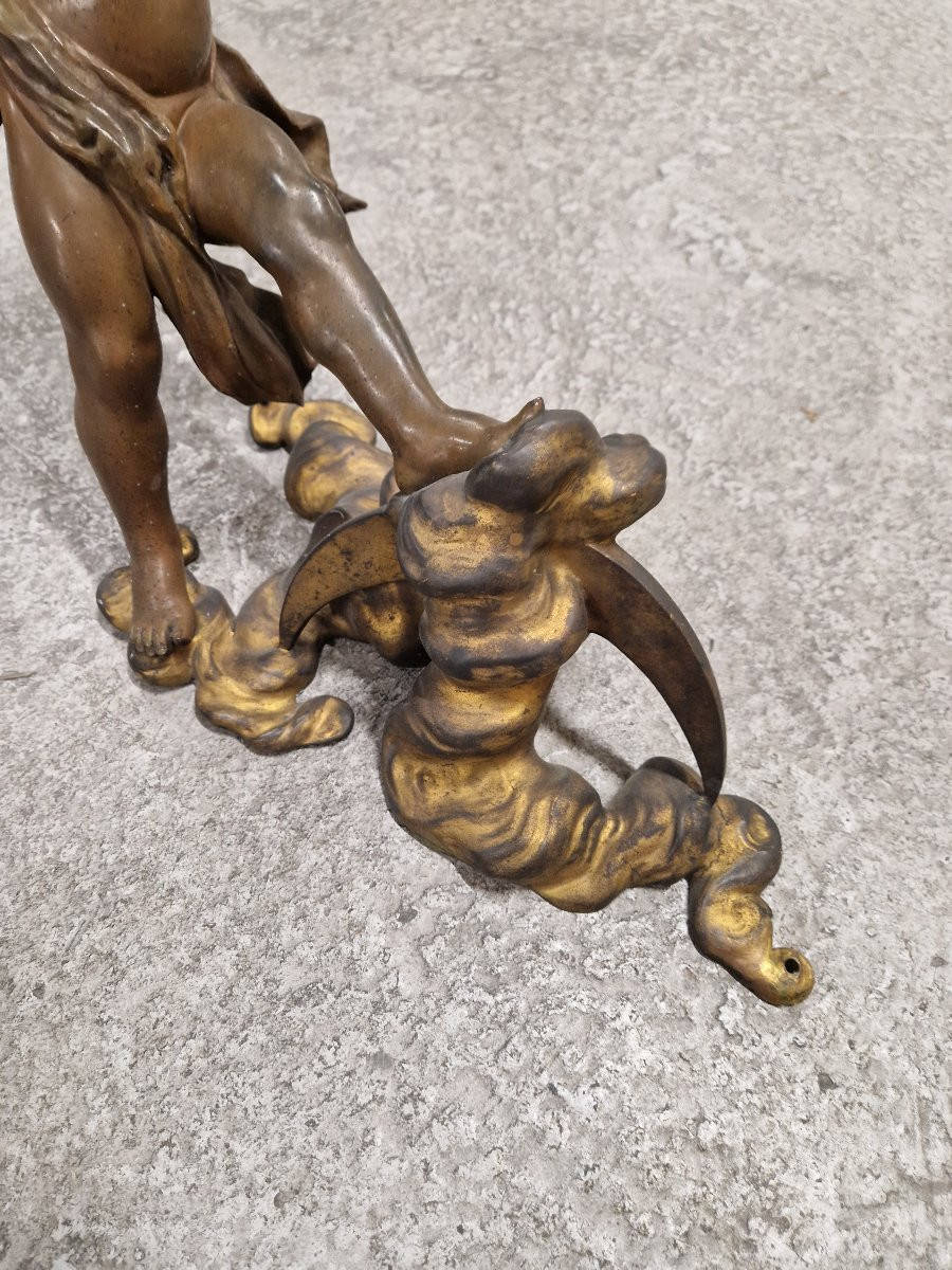 "La nuit" paire d'appliques art nouveau -photo-2