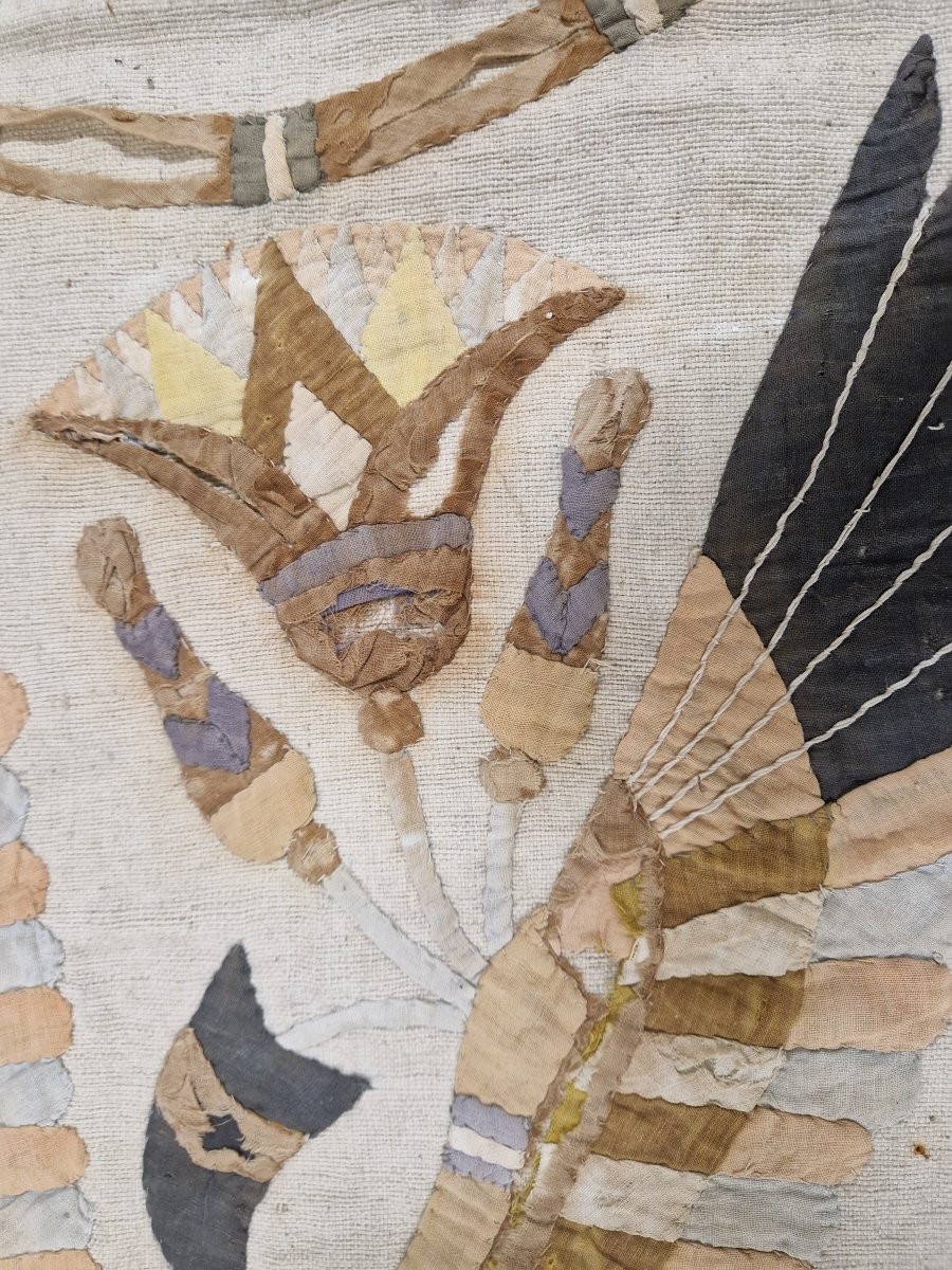 Set Of Three Egyptian Tapestries Circa 1920-photo-5