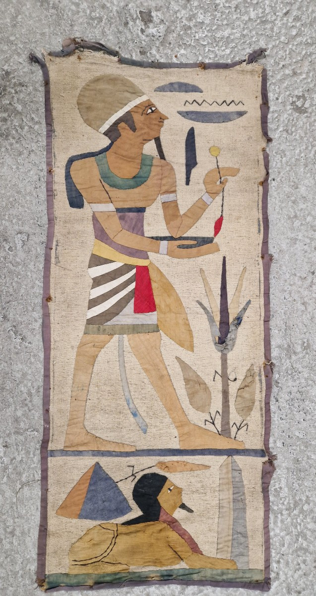 Set Of Three Egyptian Tapestries Circa 1920