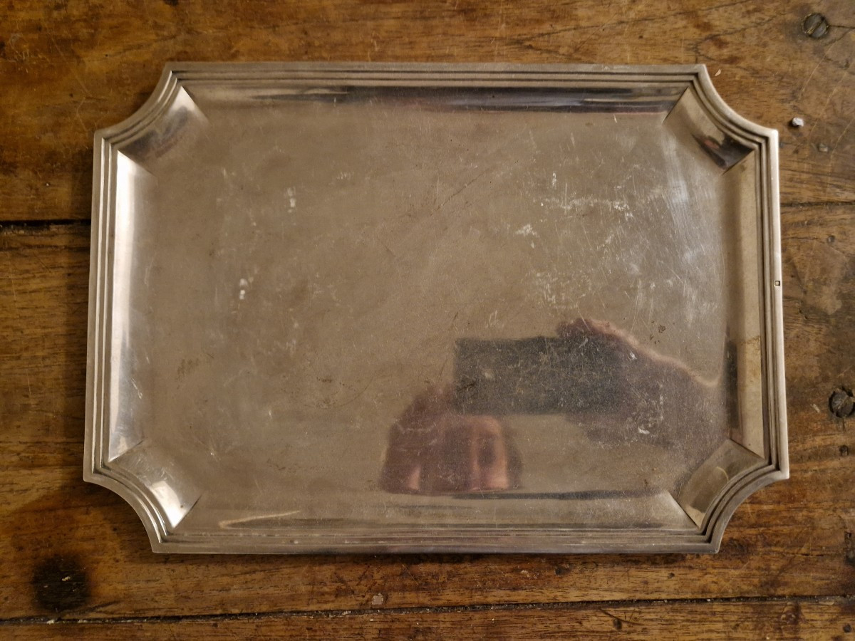 Plateau argent massif