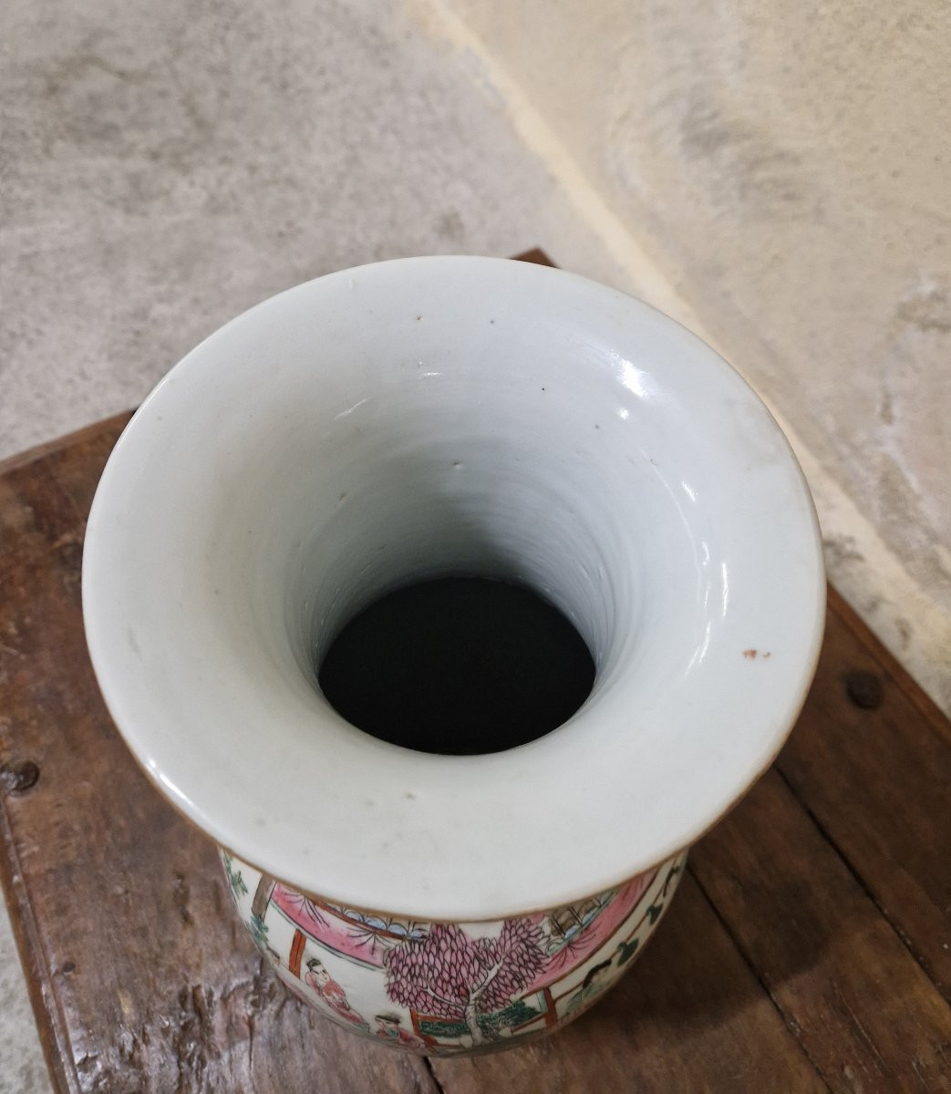 Vase chine xx éme à décor tournant-photo-1