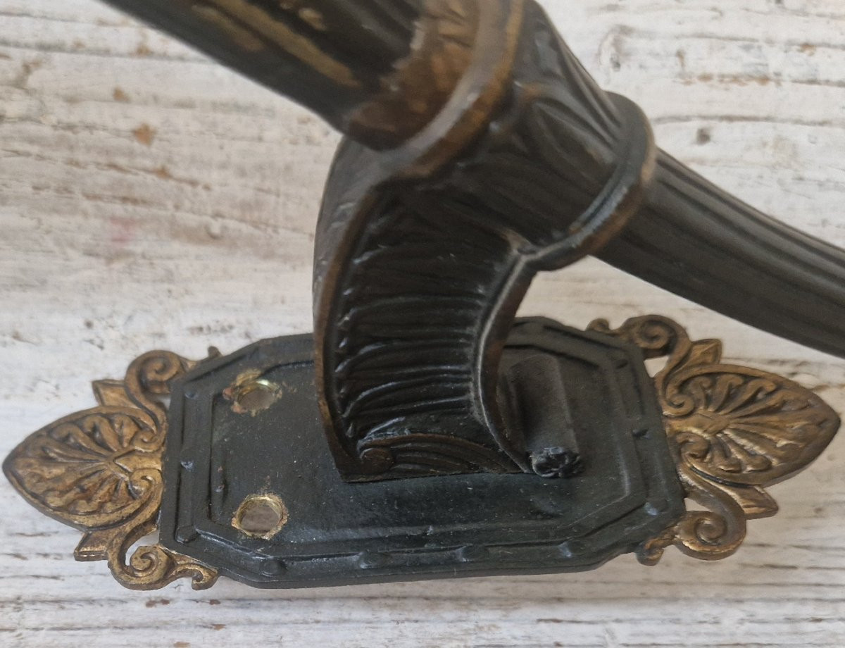 Pair Of Empire Style Bronze Wall Sconces Circa 1890-photo-4