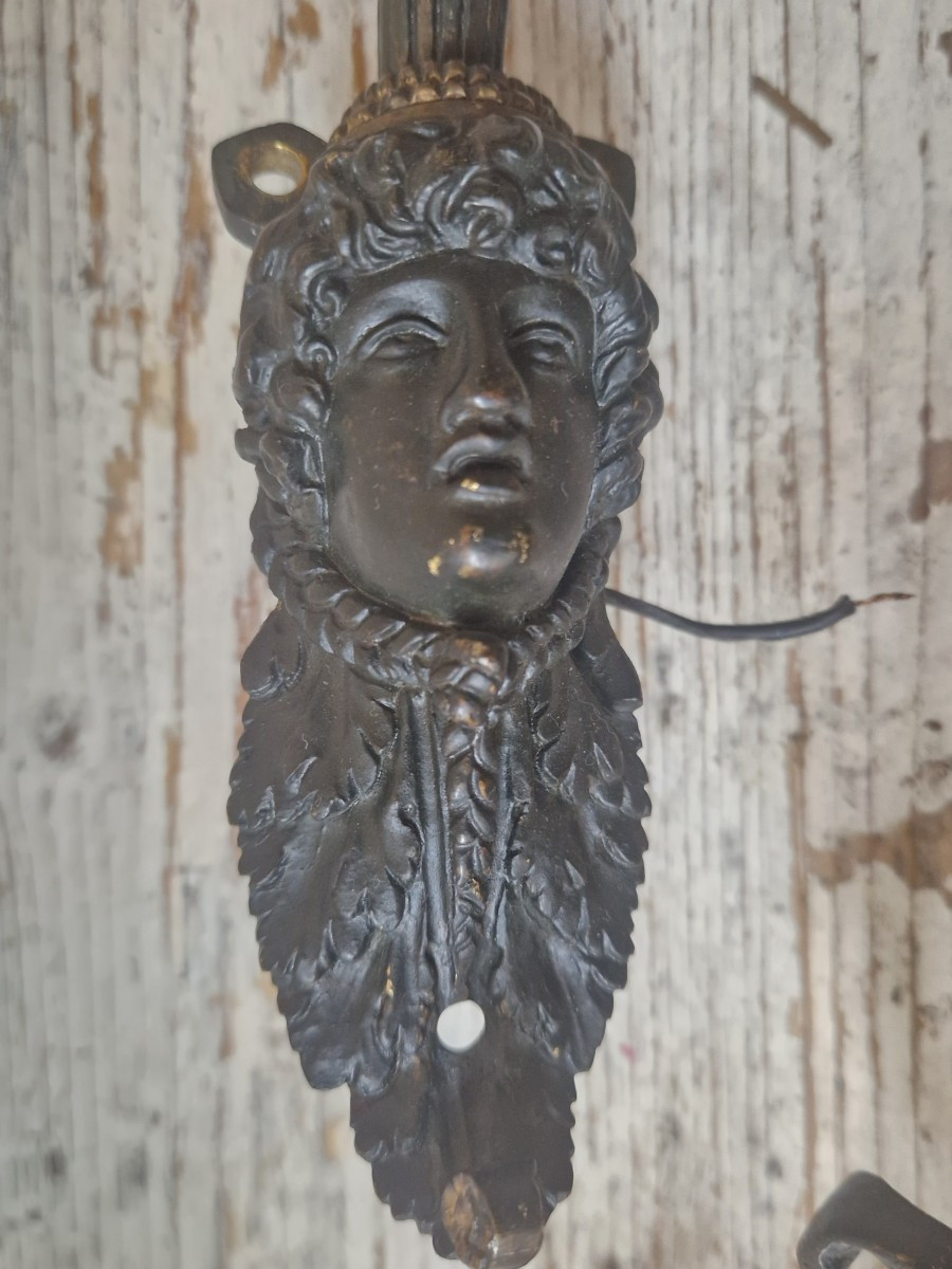 Pair Of Empire Style Bronze Wall Sconces Circa 1890