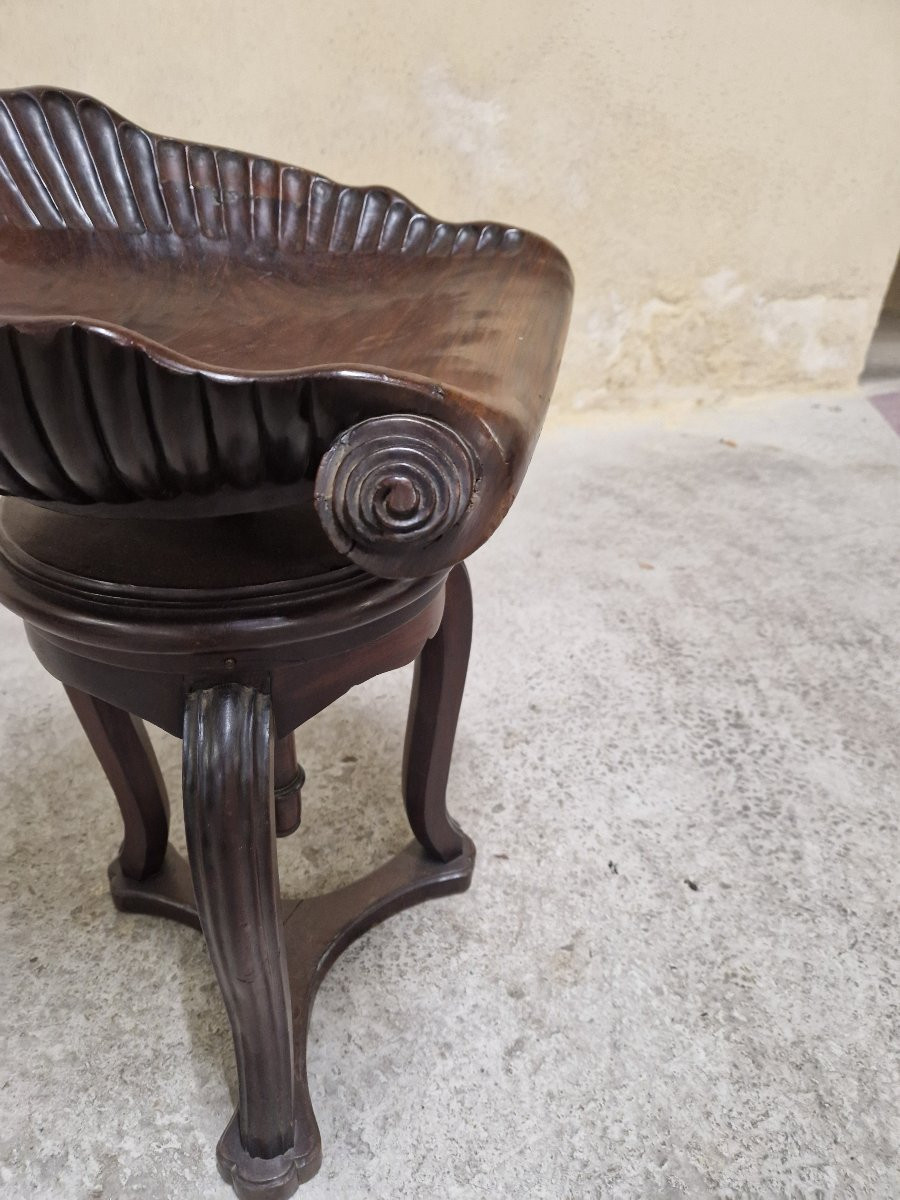 Siége de harpiste circa 1880 forme coquille-photo-4