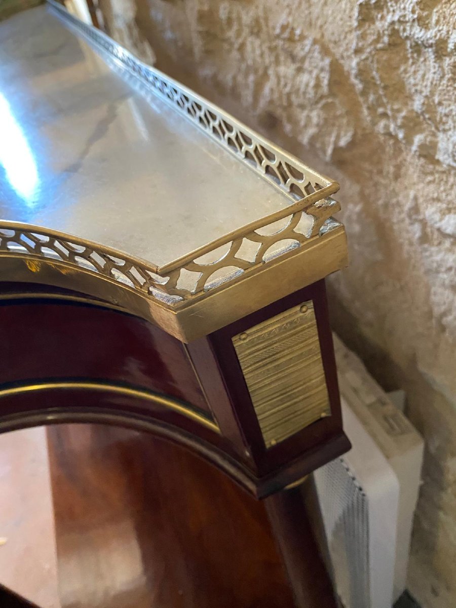 Console desserte Louis XVI en acajou -photo-4