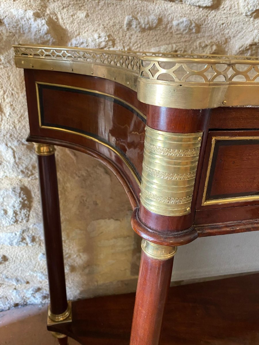 Console desserte Louis XVI en acajou -photo-1