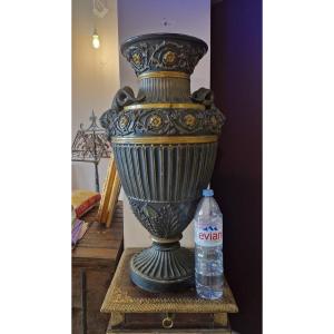 Spectaculaire Vase à l'Antique De La Manufacture Gerbling & Stephan 