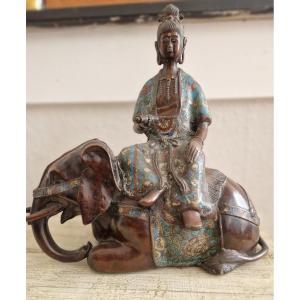 "guayin" Cloisonné Bronze Late 19th Century China