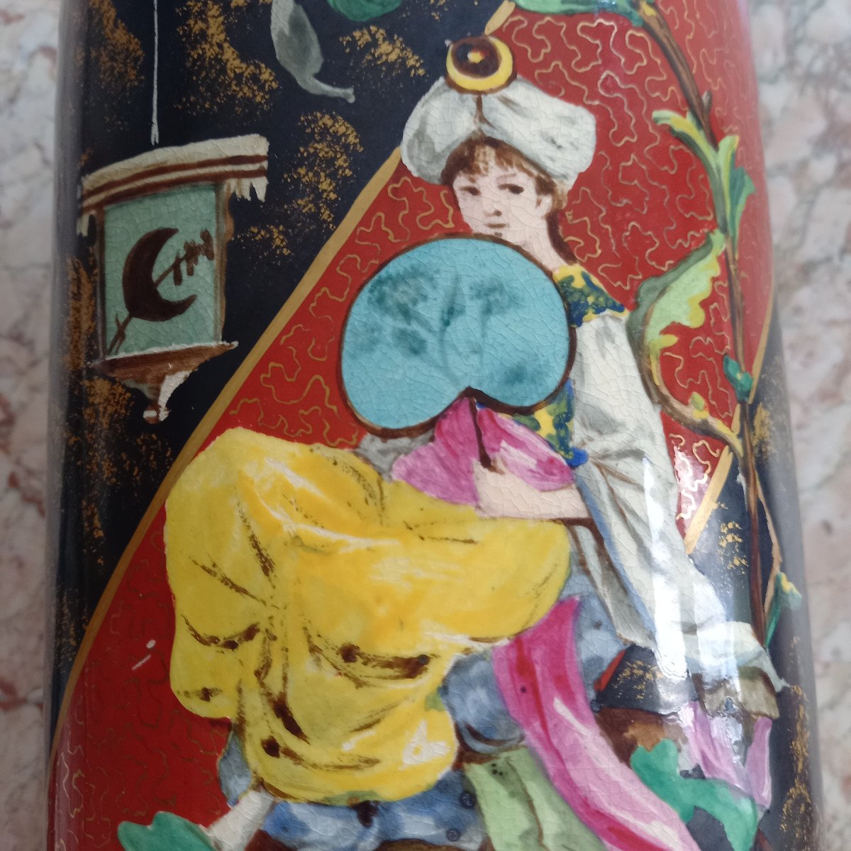 Paire de vases en faîence-photo-4
