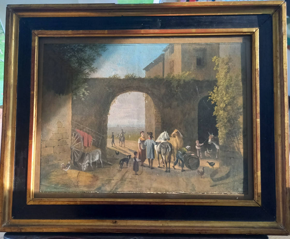 Farmyard, Gouache Circa 1800