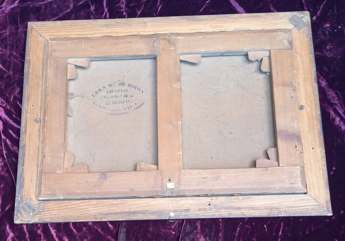 chasse à courre huile sur toile vers 1830-photo-1